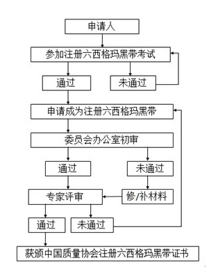 2018年度中國質(zhì)量協(xié)會(huì)六西格瑪黑帶注冊(cè)評(píng)價(jià)通知注冊(cè)評(píng)價(jià)流程圖